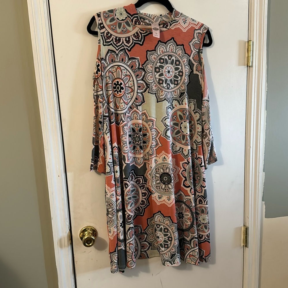 Pink Coconut Boutique cold shoulder dress